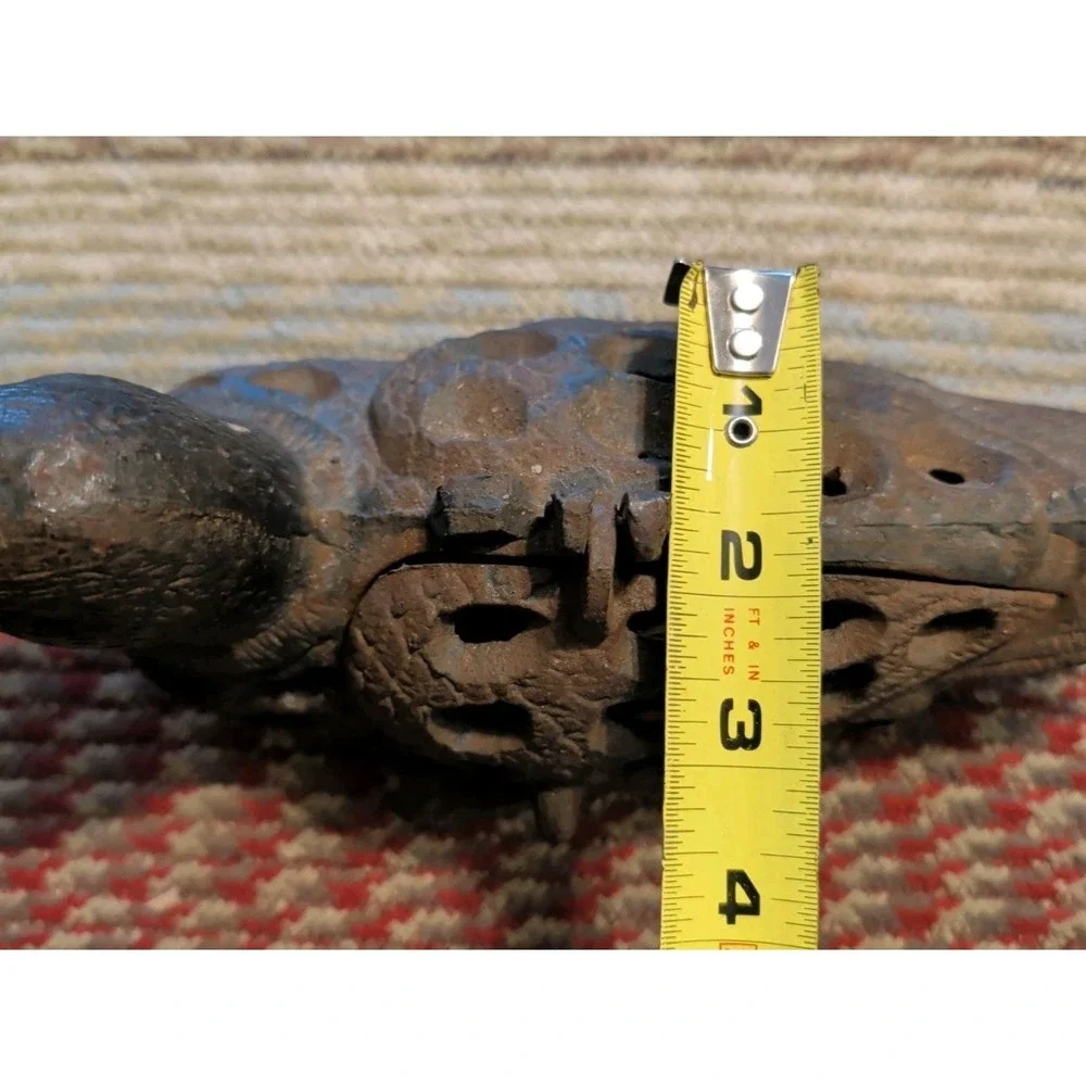 Vintage Heavy Cast Iron Duck Bird Mallard Tea Light Garden Table Decor Lantern